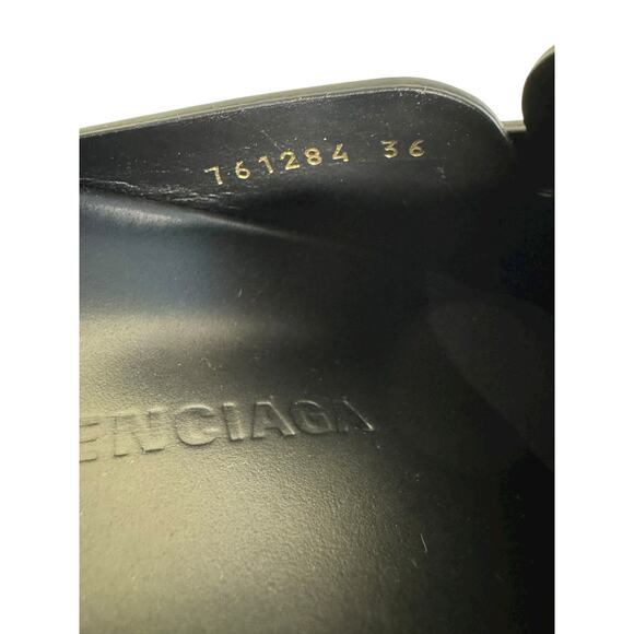 Balenciaga NIB Unisex Leather Sunday Mules in Black Size 36 - Picture 9 of 11